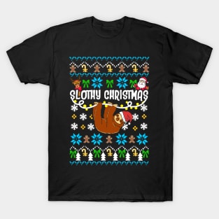 Slothy Ugly Christmas Sweater T-Shirt